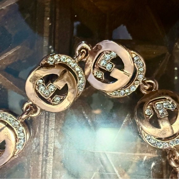 Absolute Jewelry - Gold Crystal Link Bracelet